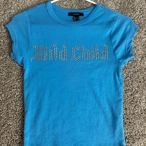 Blue wild child top💙